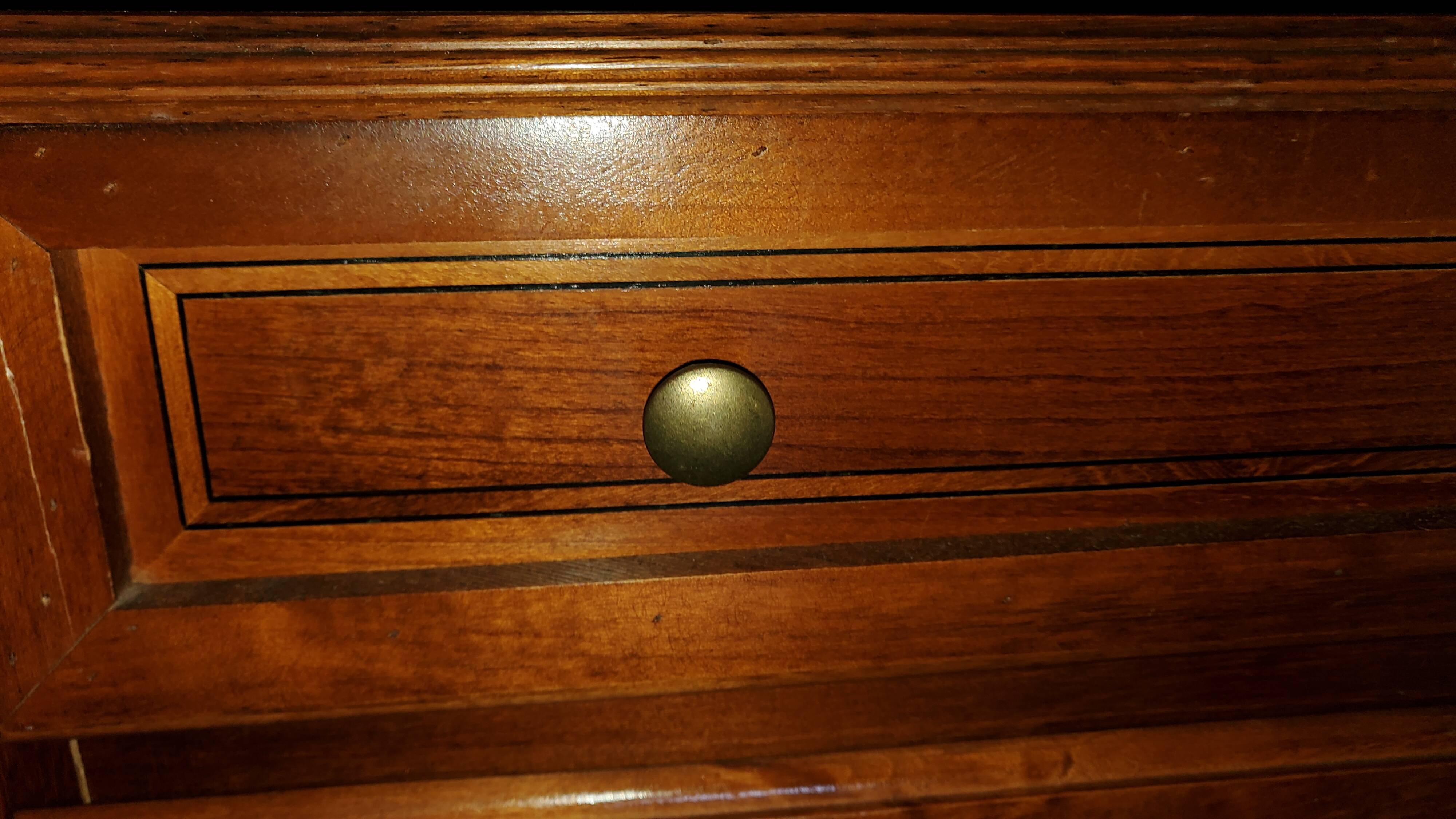 Secretary desk with a teak curtain roll down