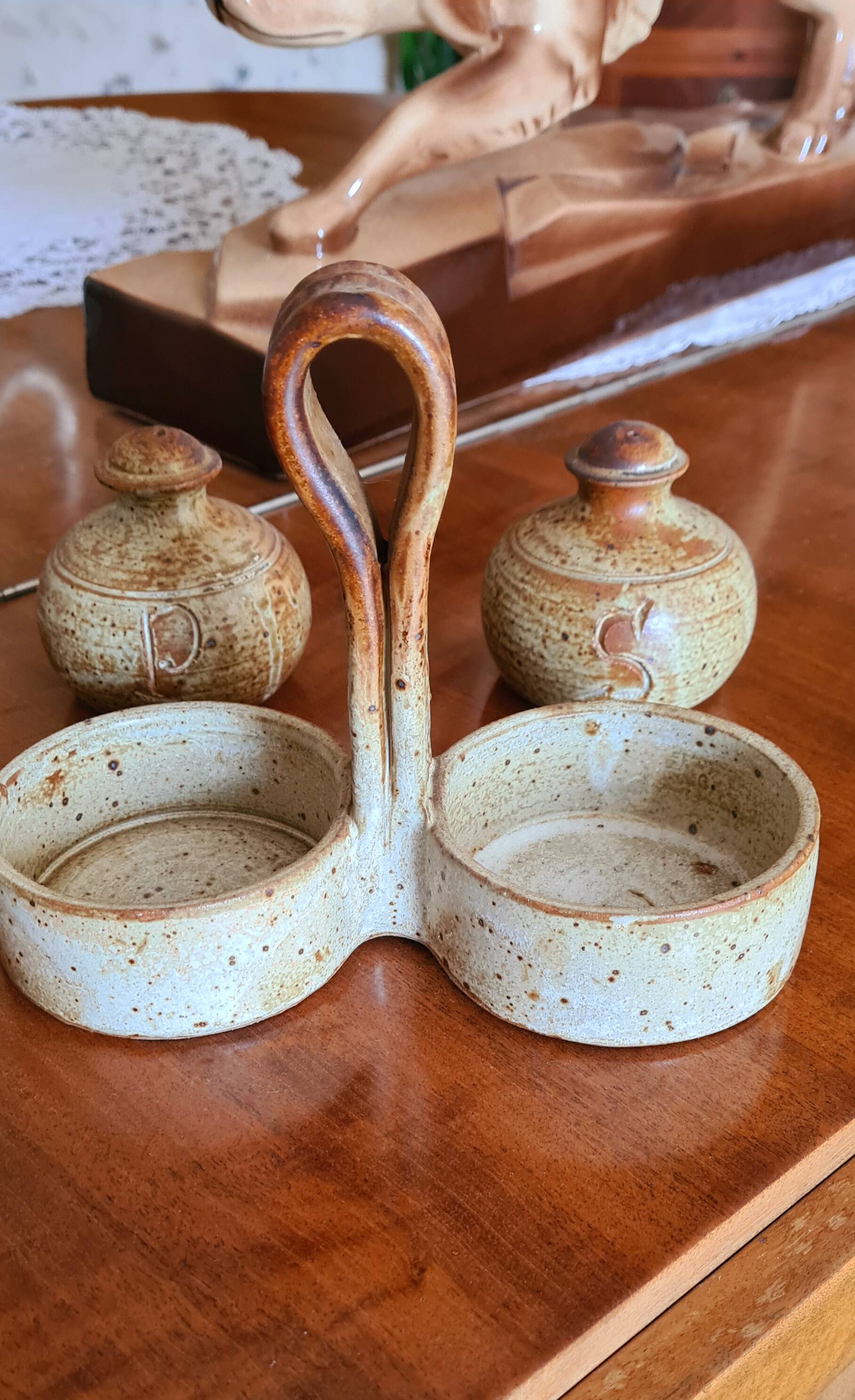 Stoneware salt and pepper shaker