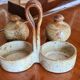 Stoneware salt and pepper shaker