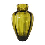 Olive green art deco vase