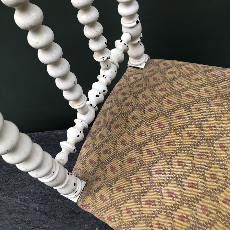 Old chair XIXth white wood