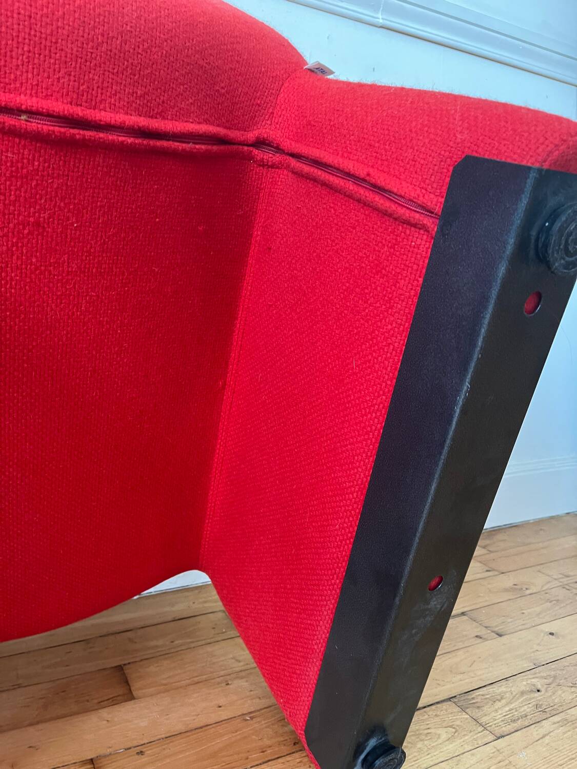 Vintage wool fireside chair