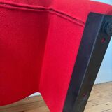 Vintage wool fireside chair