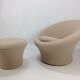 Mushroom armchair with pouf by Pierre Paulin for Artifort, Pierre Frey