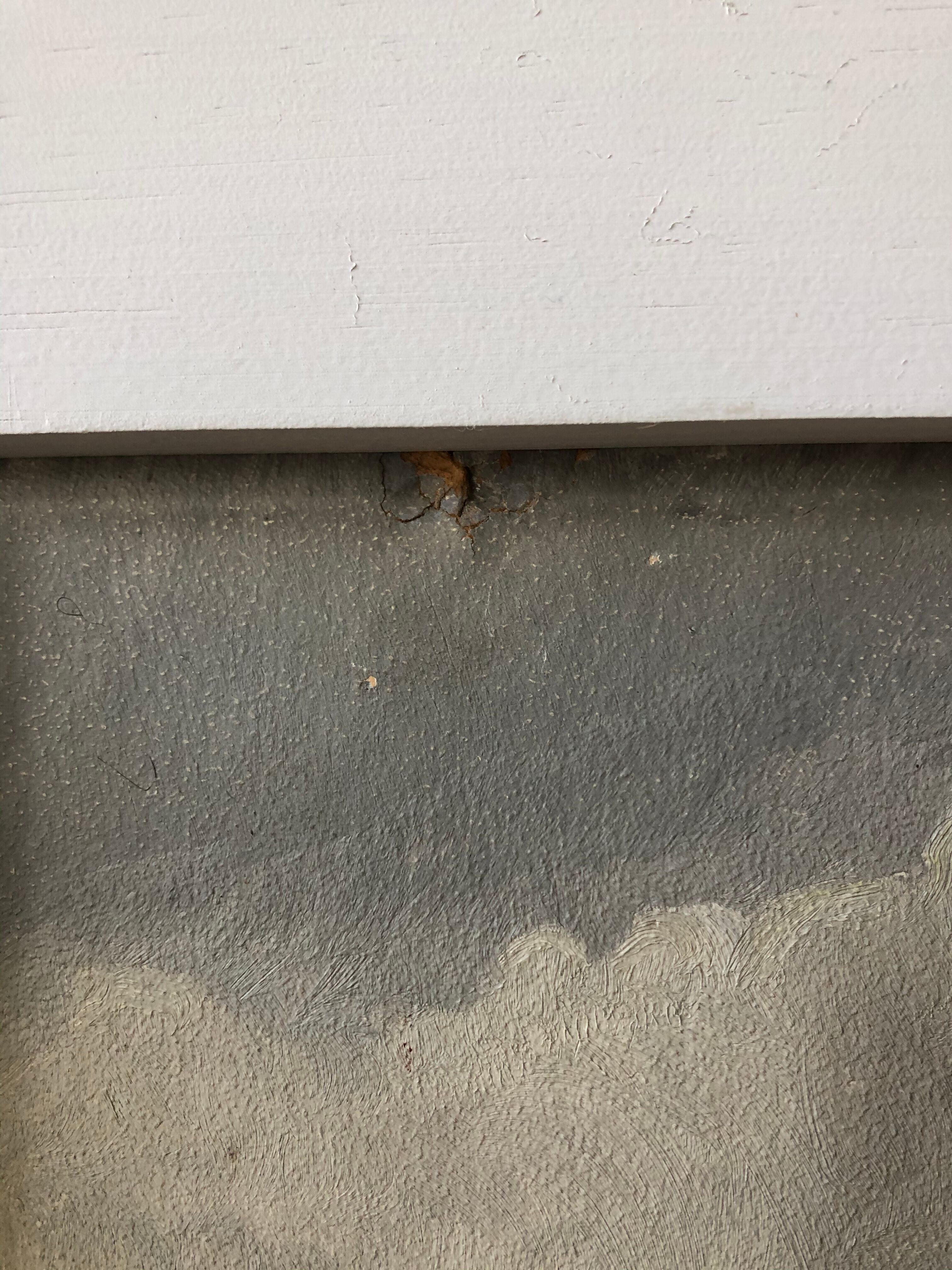 Framed and signed marine painting