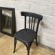 Chaise bistrot noir mat patinée