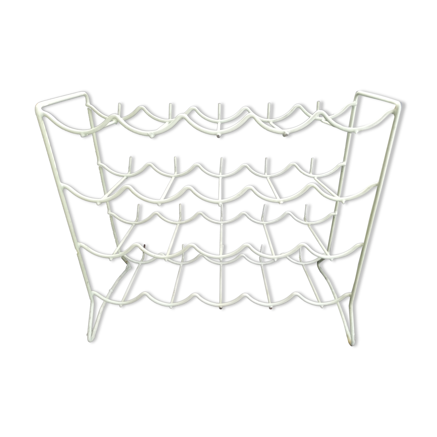 Metal bottle holder Céladon green