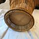 Wicker rattan paper basket 1960, 40 cm