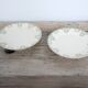 Cake dish on foot, old compotier by the Sarreguemines factory, France