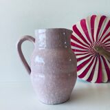 Pitcher in pink glazed ceramic