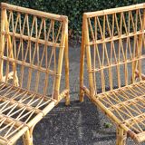 Pair of low armchairs in the Audoux Minet style