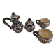 Vallauris coffee service FASE hand-decorated – 1950s ceramics
