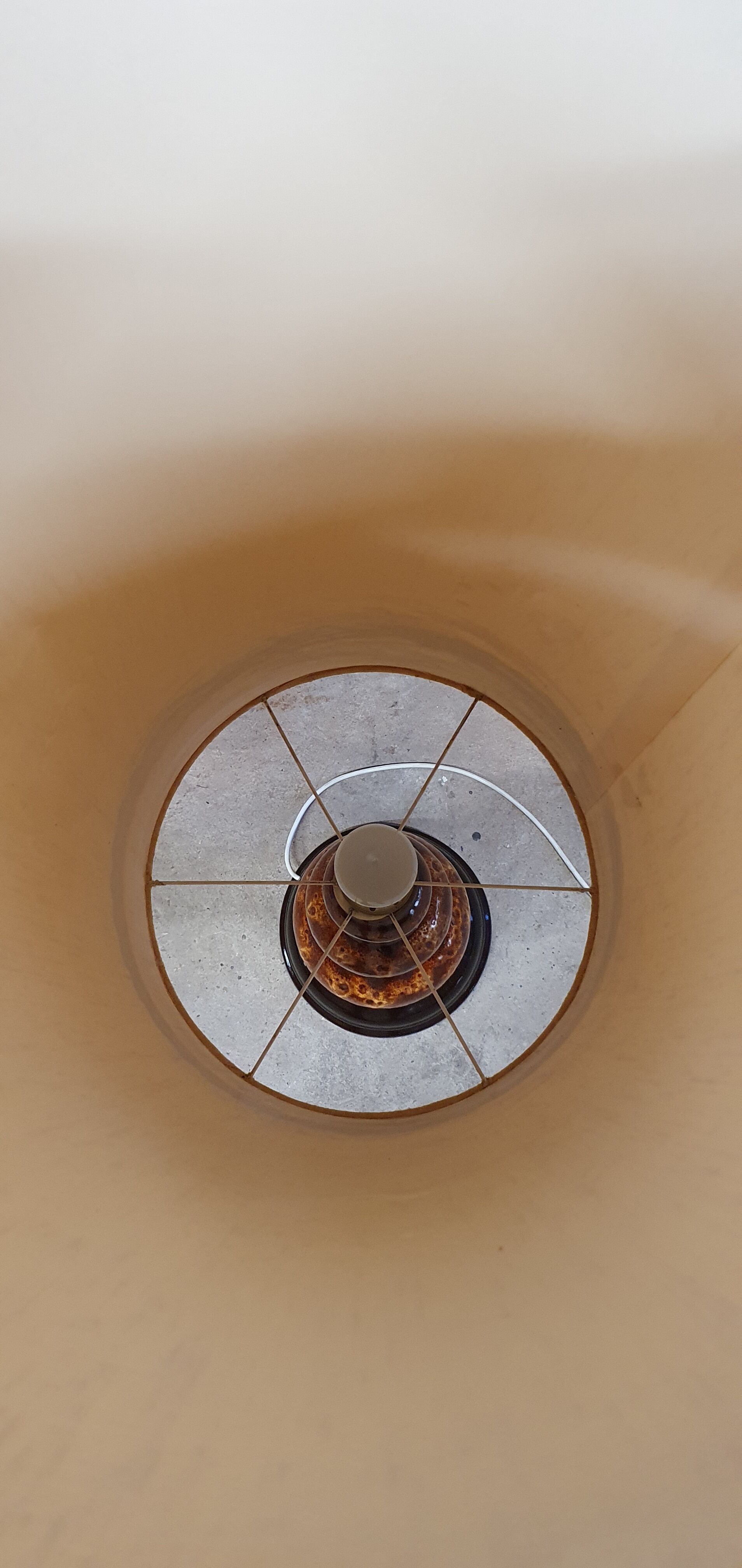 Ceramic foot floor lamp 70"