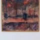 Abstract oil on canvas "warm tones", mid-20th century