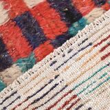 5x6 Multicolor Checkered Pattern Turkish Vintage Rug, 151x172Cm