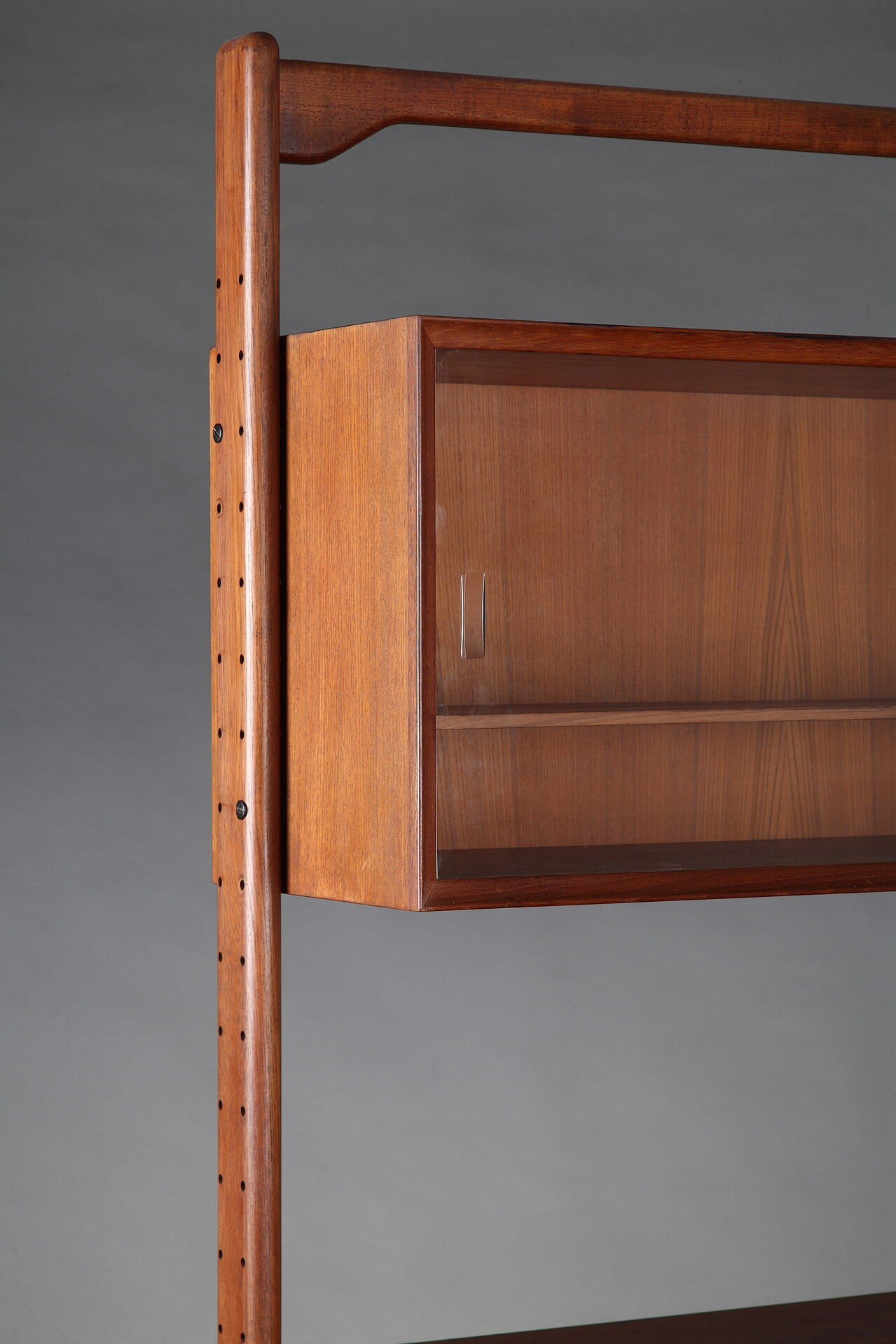 Modular bookcase coffered teak, Danish labour