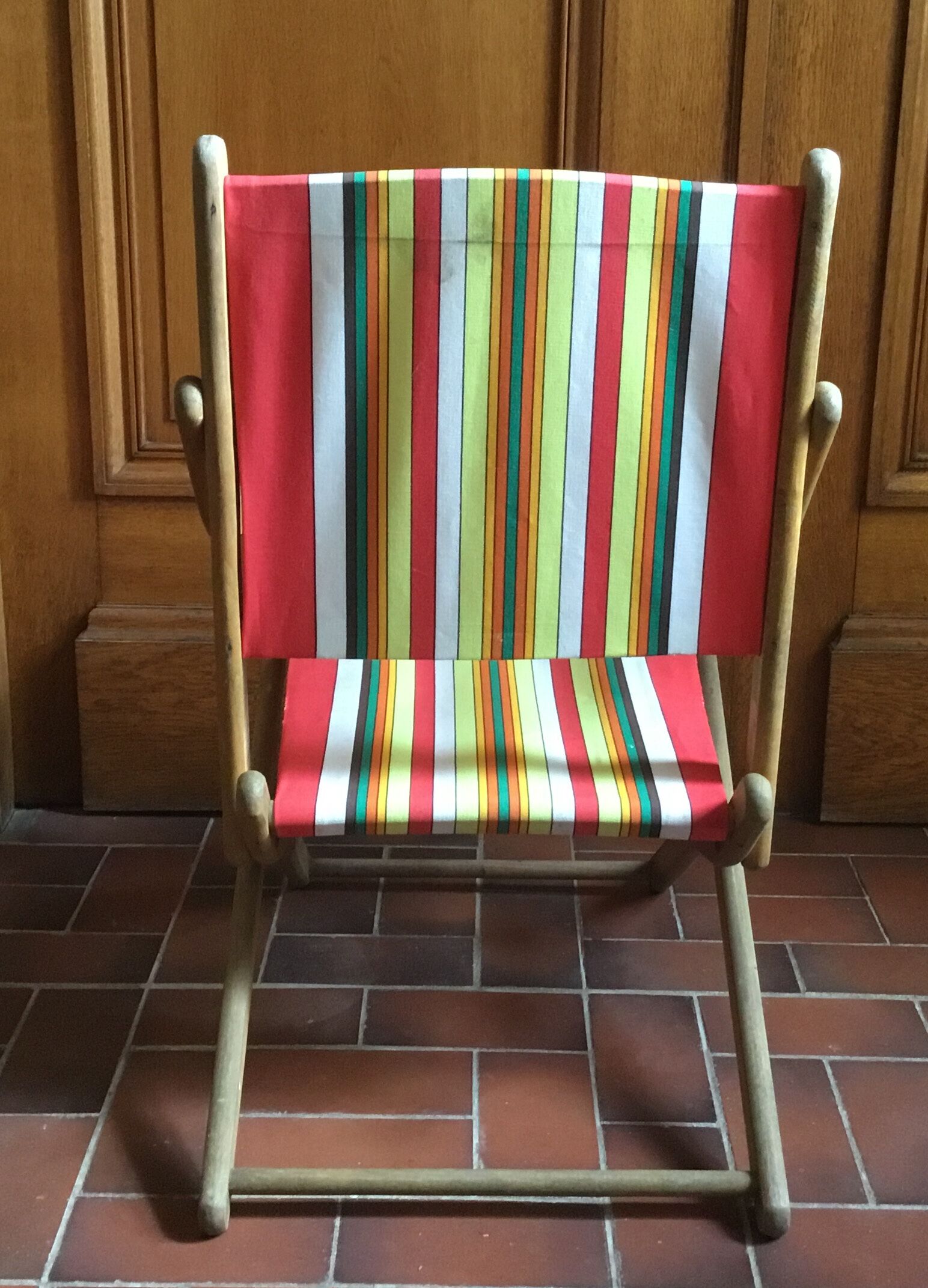 Fauteuil jardin pliant vintage