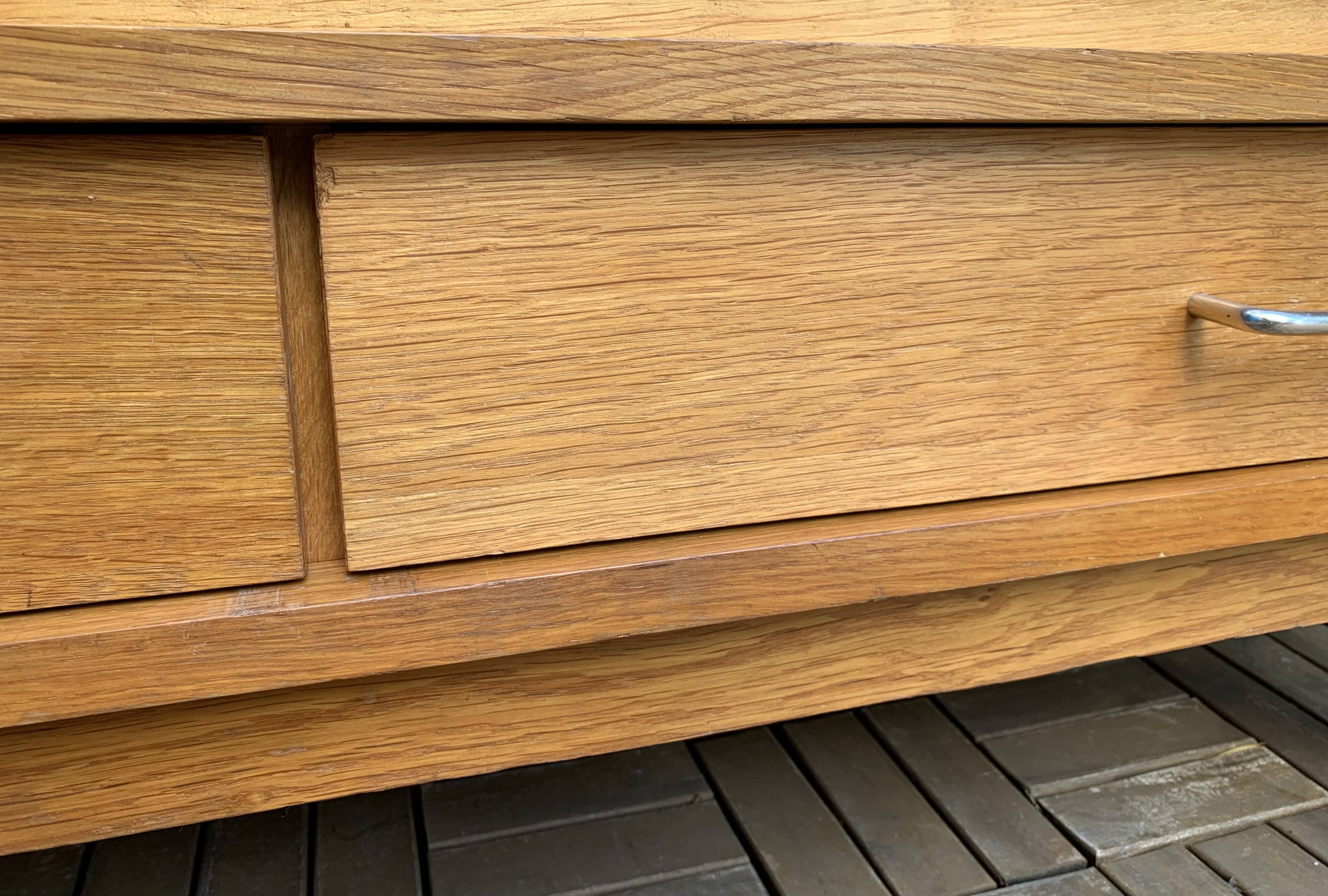 Vintage wardrobe with compass feet 1960