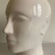 Vintage white ceramic face-shaped vase or planter