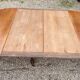 Table ovale 6 pieds avec allonges patine caramel
