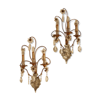 Pair of wall lamps from the Maison Bagues
