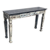 Old console with marble top