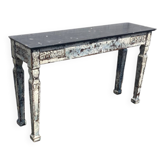 Old console with marble top