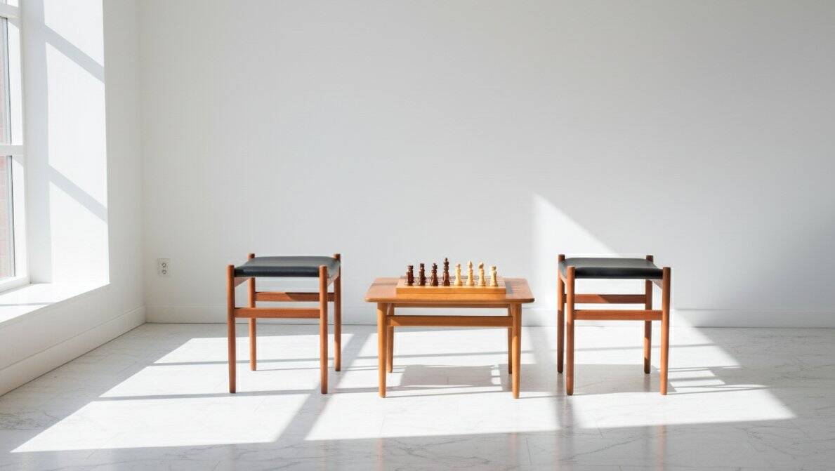 Teak Stools with Black Leather Tops by Spøttrup Møbelfabrik, 1960s, Set of 2