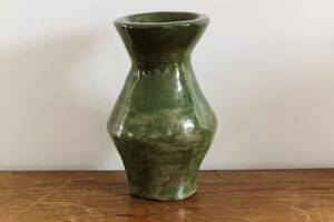 Glazed terracotta vase