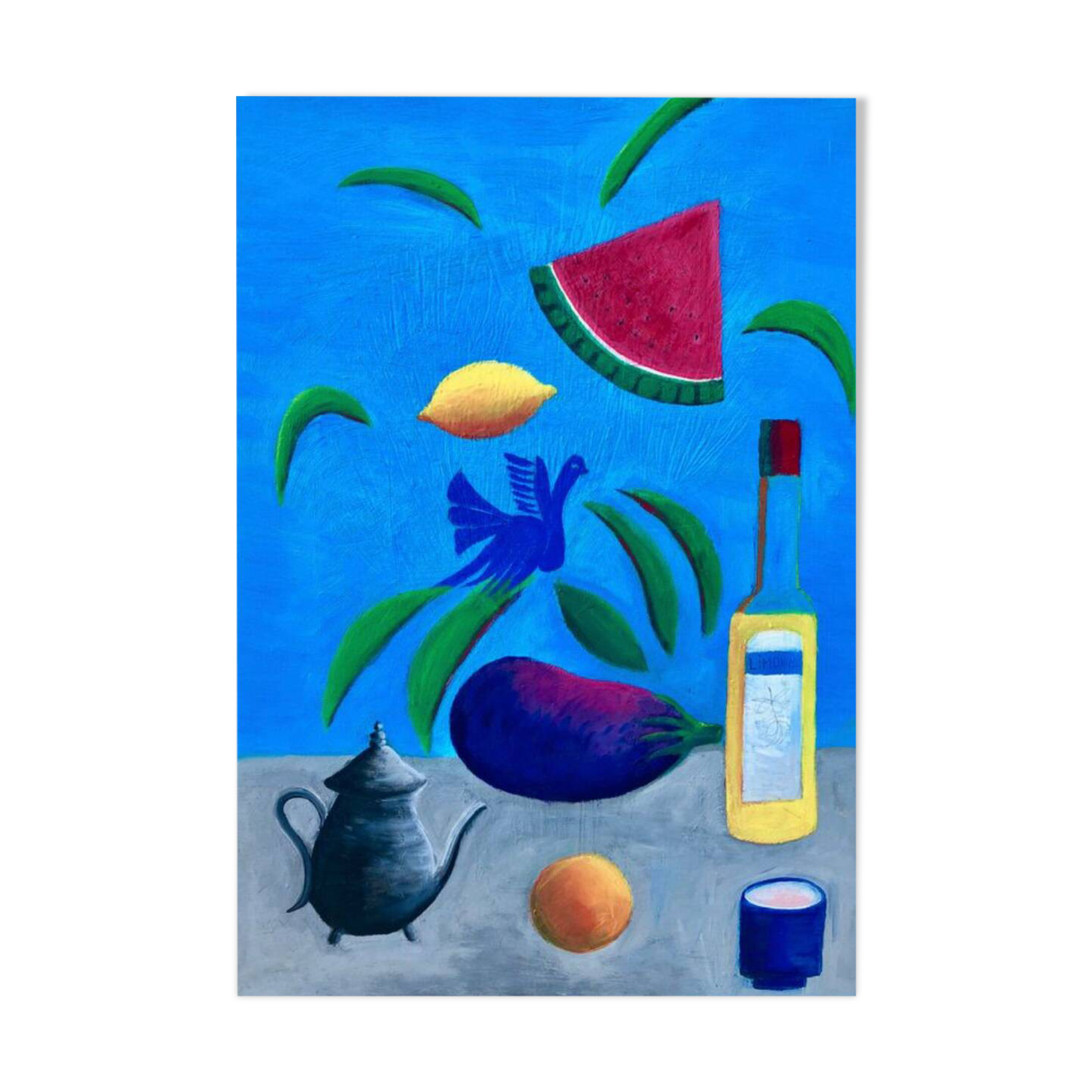 Colourful figurative oil painting