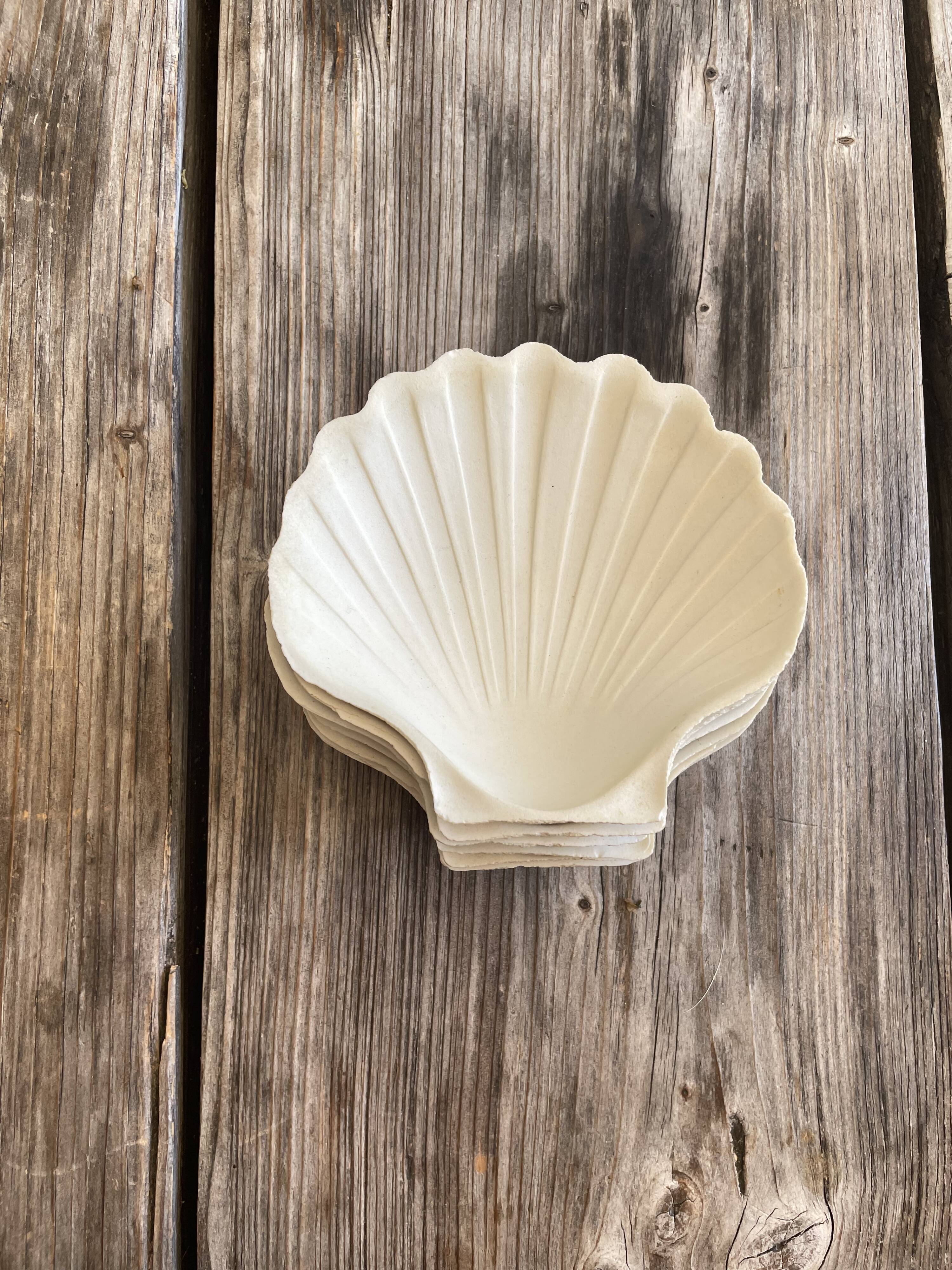 Lot de 6 coupelles coquillages en céramique