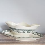 Earthenware saucière signed Salins
