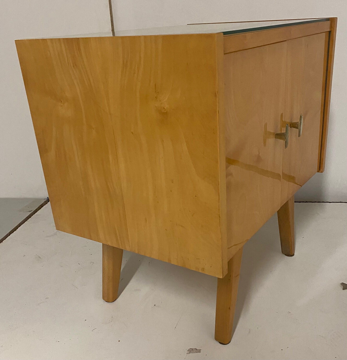 Vintage bed and bedside