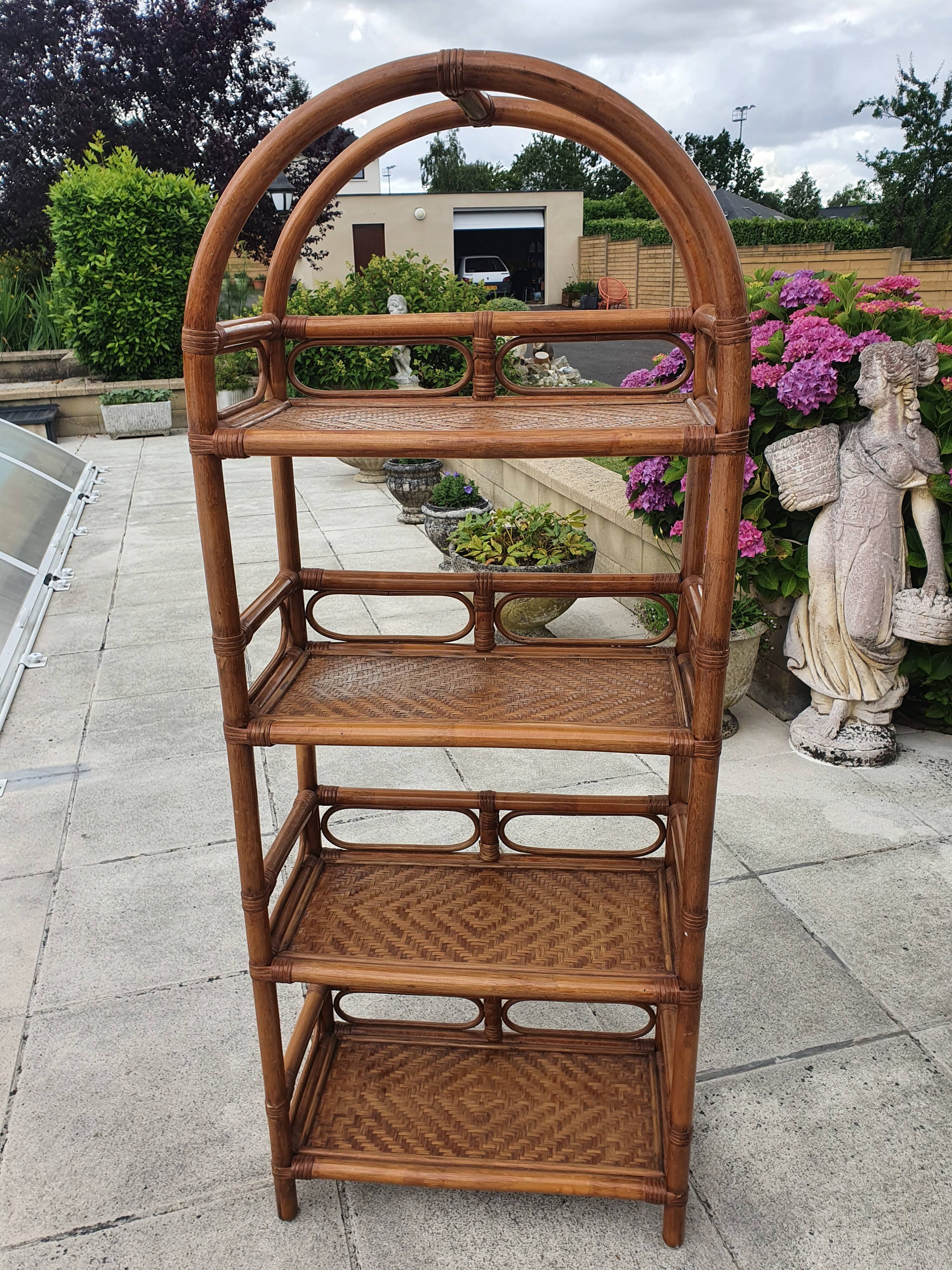 Rattan shelf