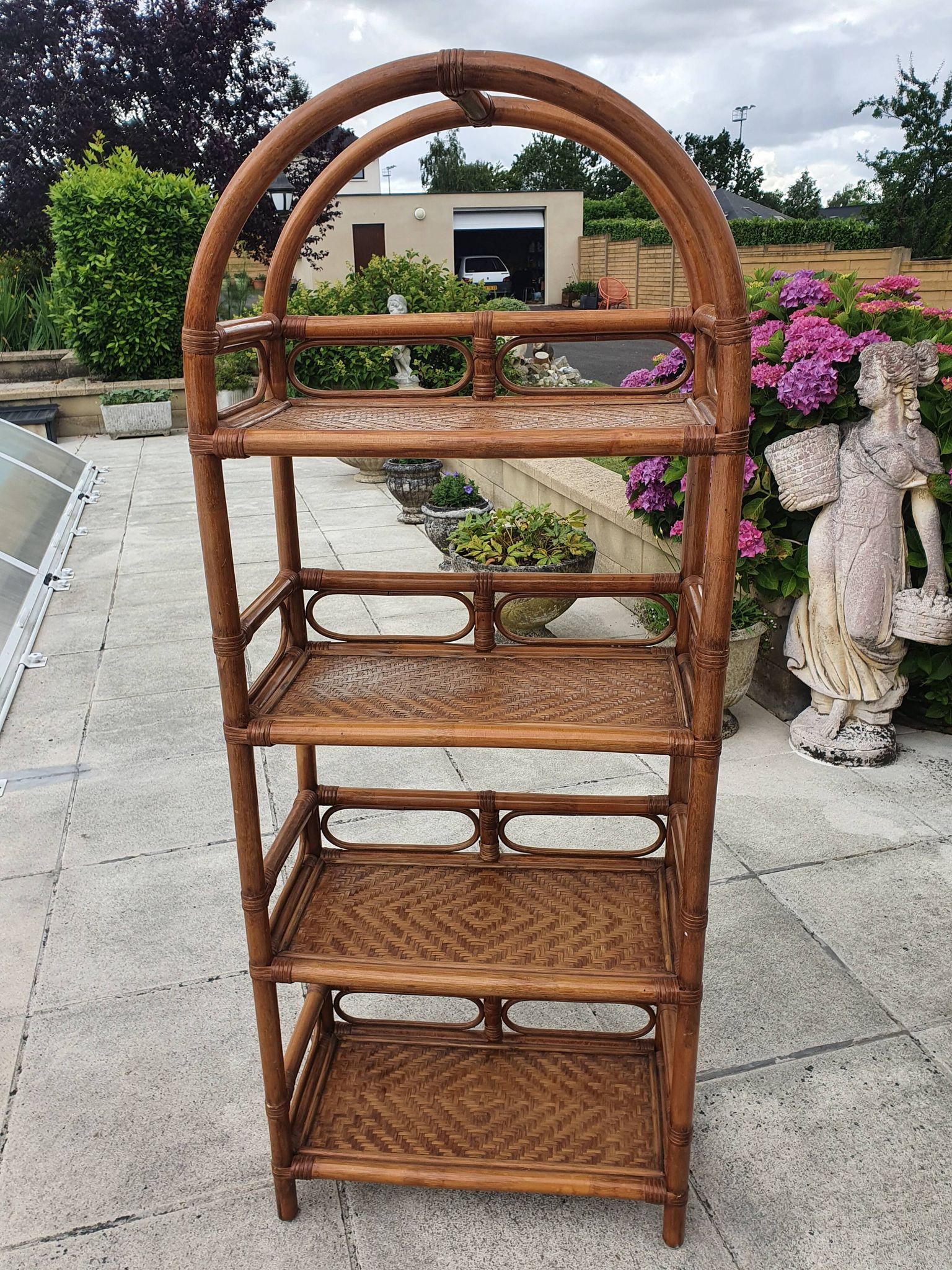 Rattan shelf