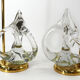 Vintage french crystal and brass lamps