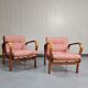 Pair of vintage armchairs by Kropacek and Kozelka, 1944