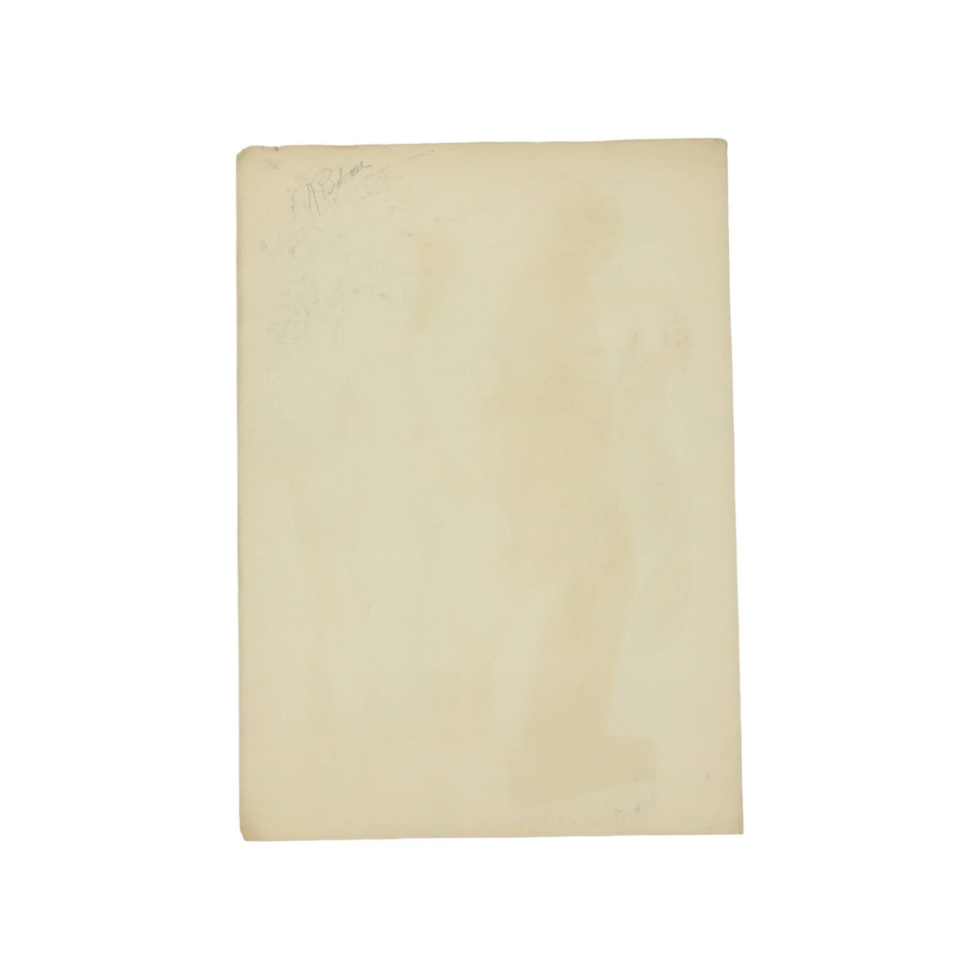 Large Academic Drawing Renée Belvaux (1903-1984) Male Nude 85x60cm