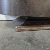 Vintage curved wooden sideboard / Art Deco wardrobe with mirror