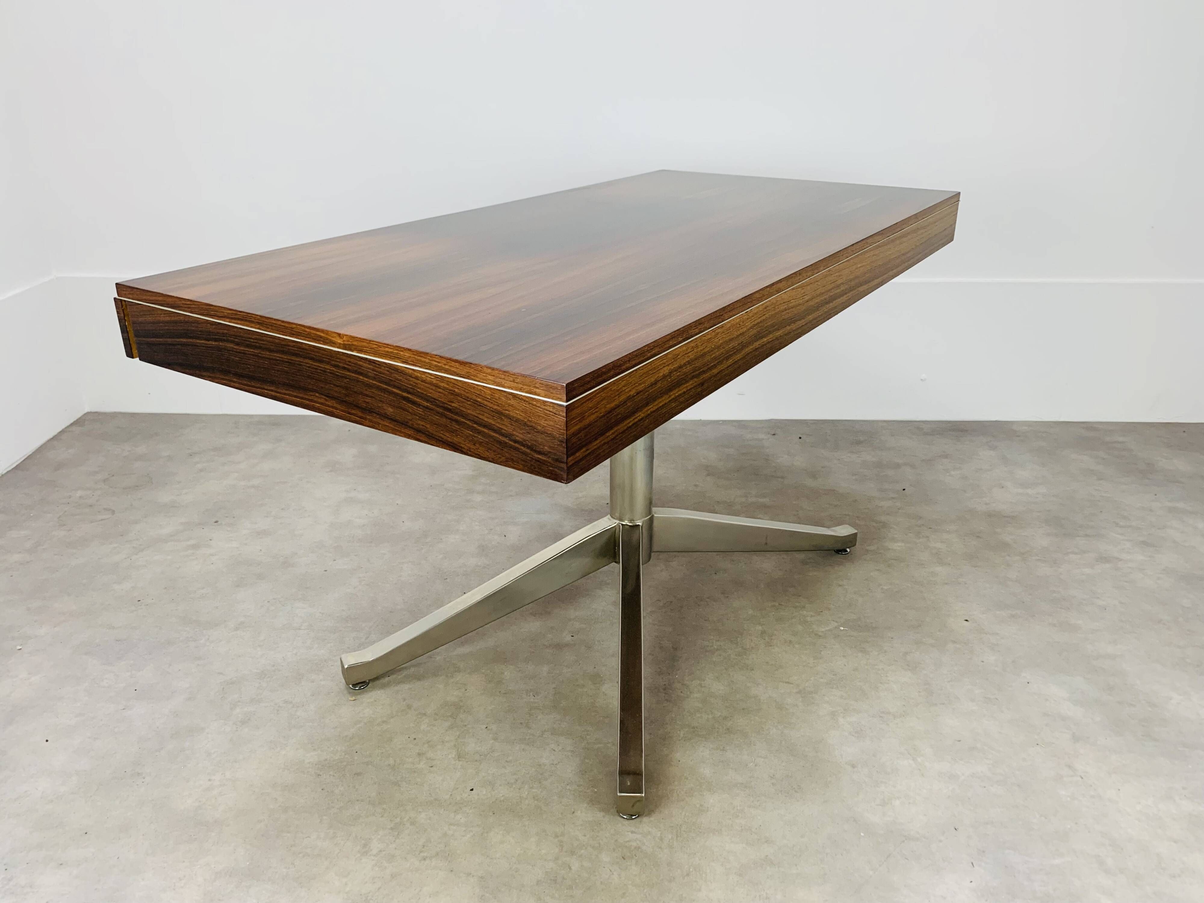 Rosewood desk from the 1960s, attributed to Florence Knoll, Partners model.