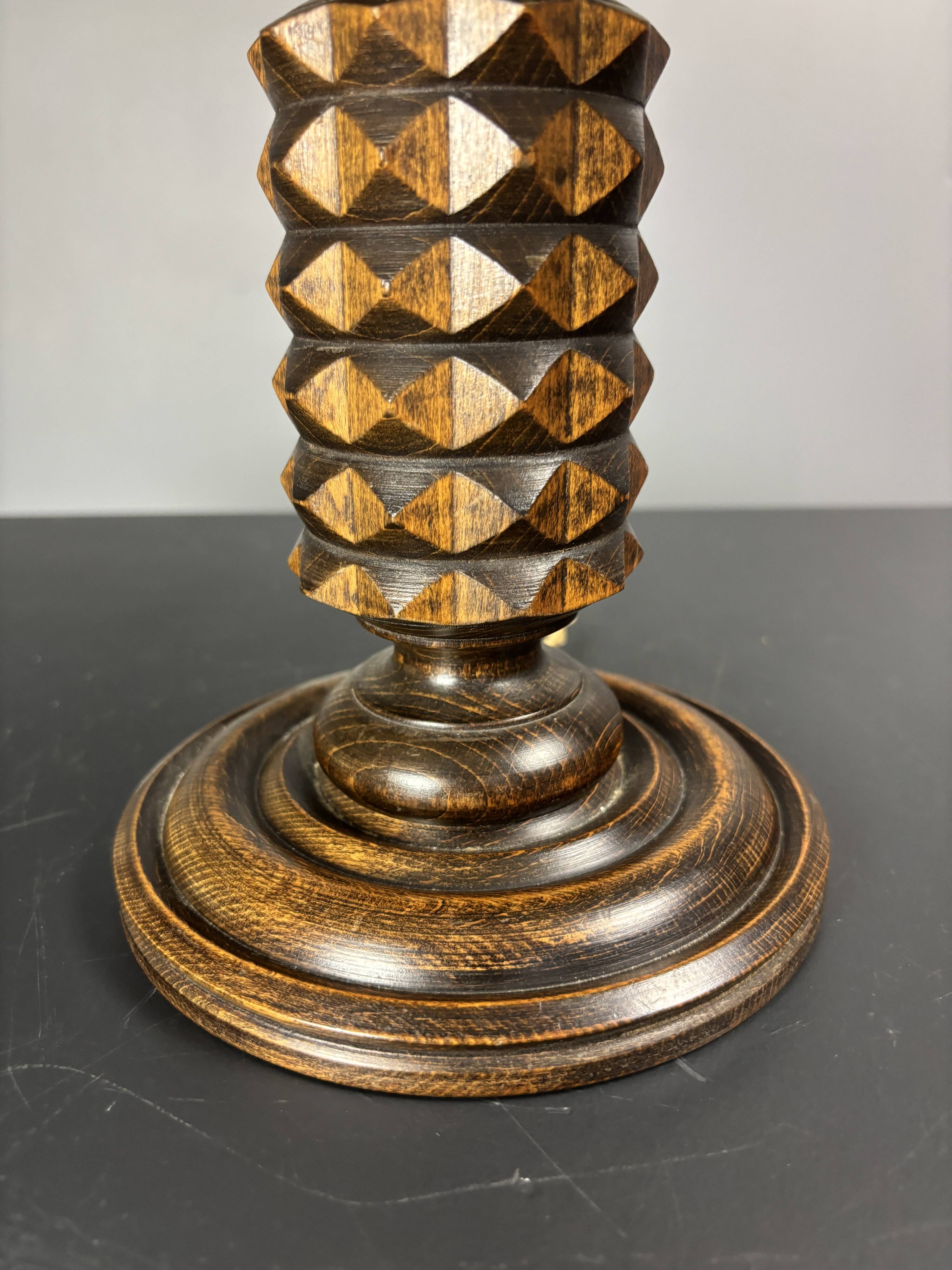 Midcentury French brutalist table lamp in the style of Charles Dudouyt, 50s