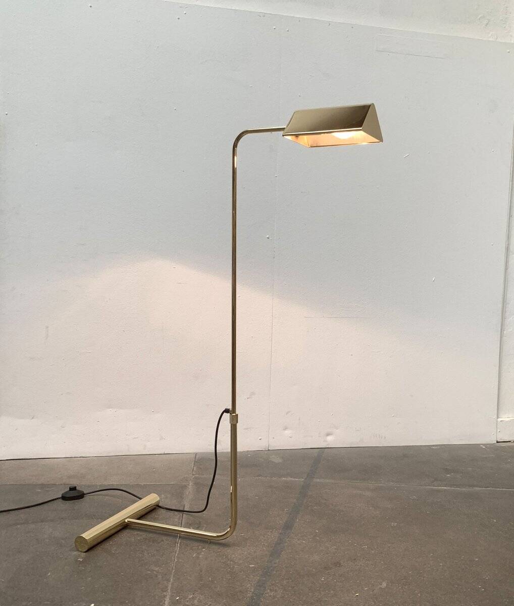 Mid-century floor lamp with counterweight in brass, 1960s
