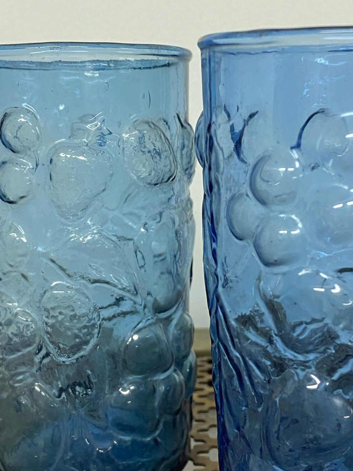 Blue lemonade glasses