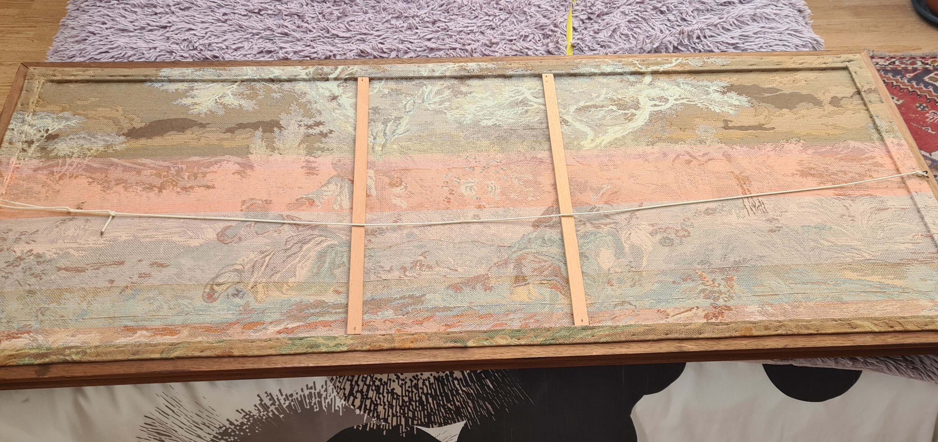 Old tapestry: butcher "pastoral loves"