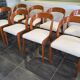 Set of 8 vintage Baumann Gondole chairs, 1960s.