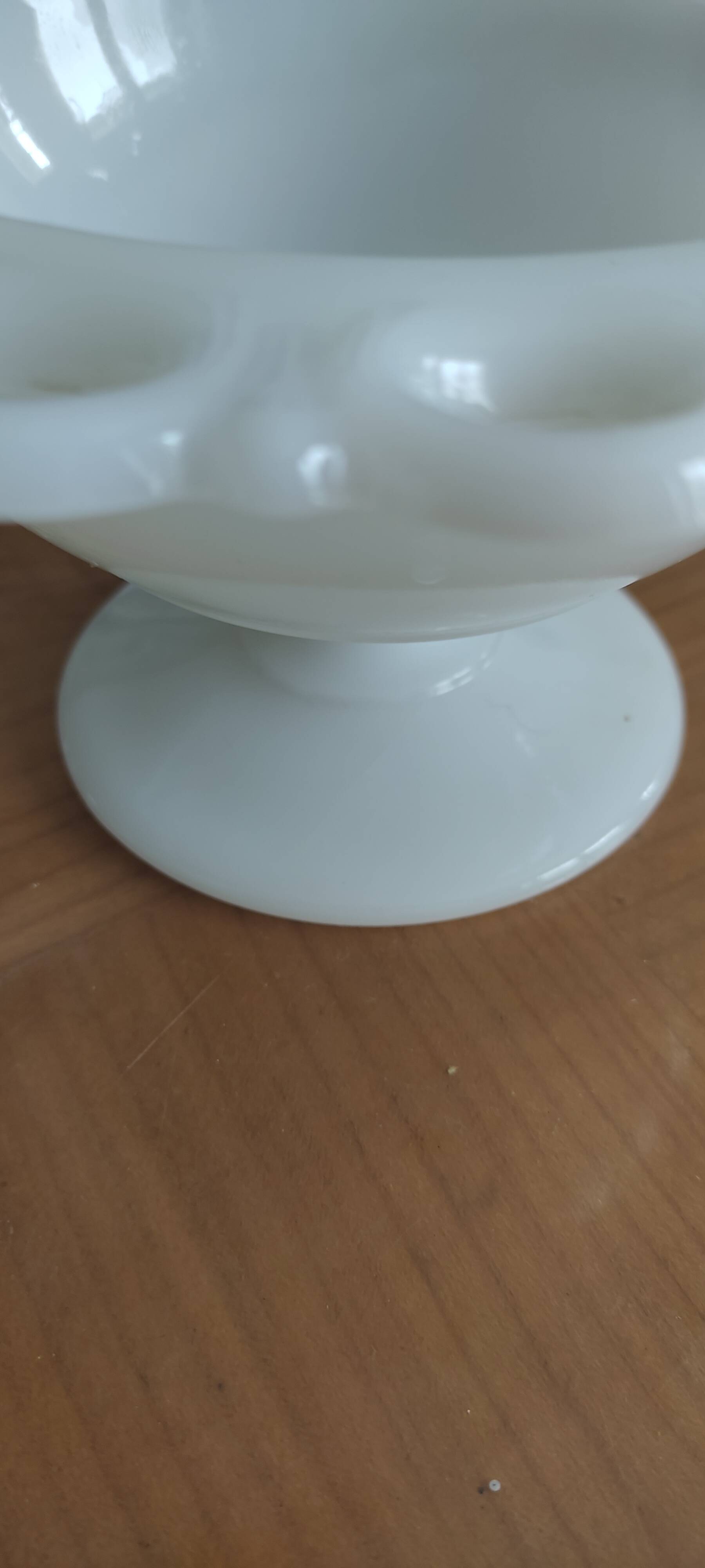 White opaline bowl