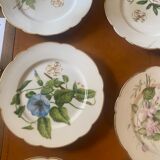 Set of plates with floral decorations