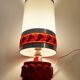 Vintage orange glass lamp signed Robert de Schuytener, 1970.