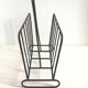 Vintage metal magazine holder, modernist style