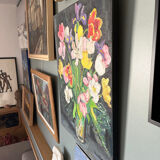 Spring bouquet, oil on canvas signed Pierre Fillette